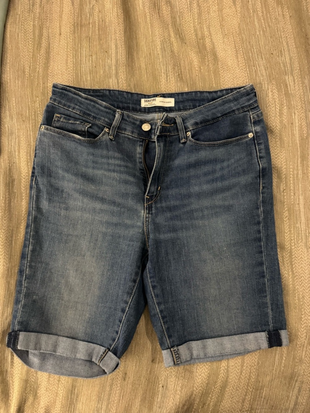 Levi Classic Blue Denim Bermuda Shorts